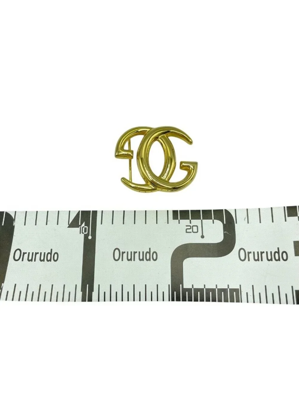 Gucci Buckle Gold GG Logo on Belt